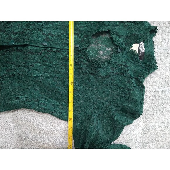 Dawn Joy Lace Embroidered Sheer Dress Green 4p Whimsygoth Vintage Y2K Fairy - Picture 12 of 12